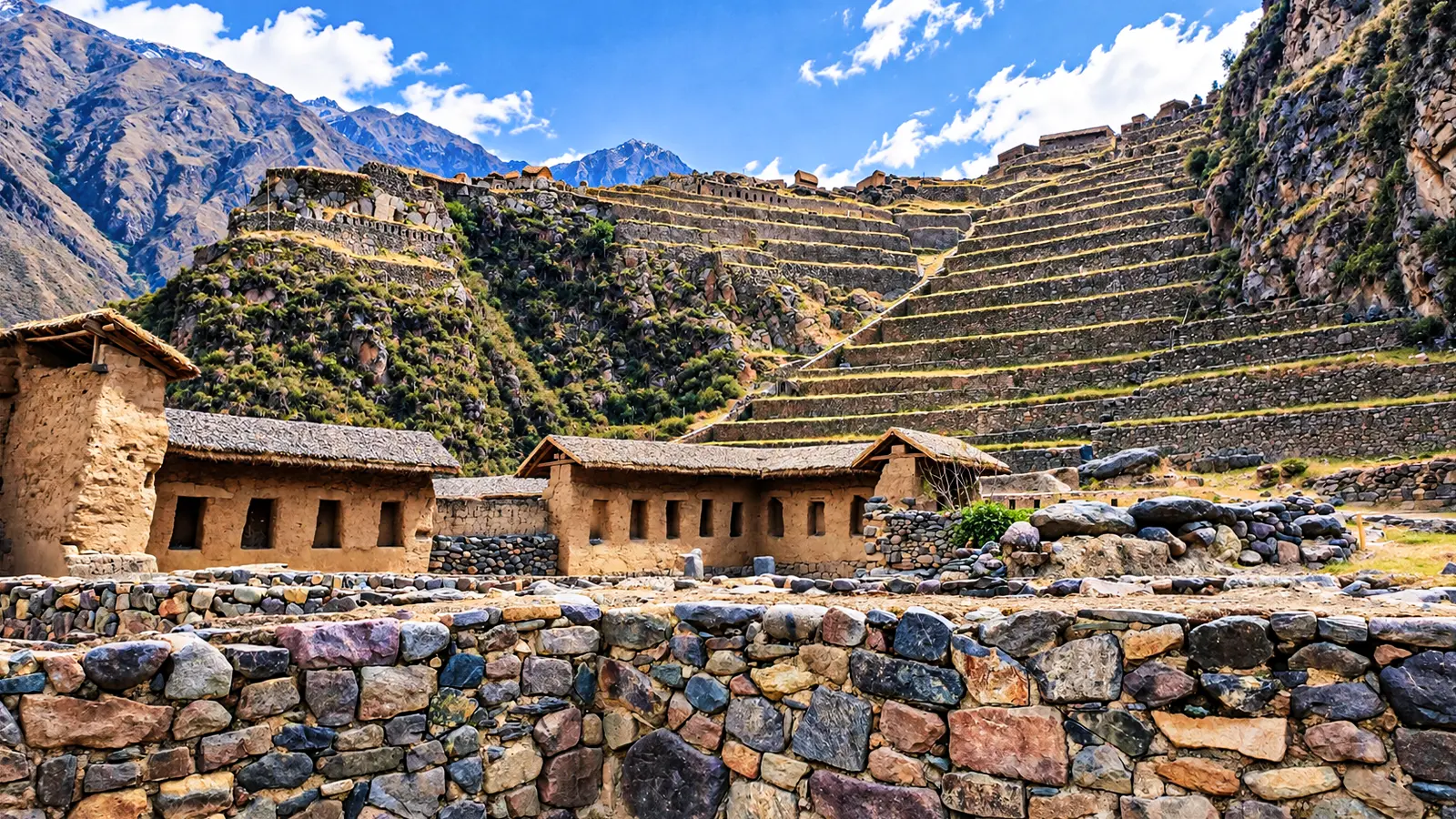 Terrasses et Temple du Soleil d’Ollantaytambo, étape du tour de la Vallée Sacrée